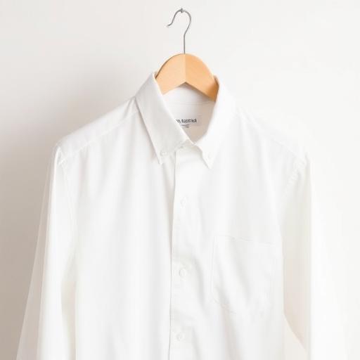 Pressed dress shirt on hanger